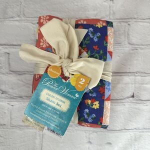 Pioneer Woman Starlight Patchwork Quilted King Pillow Shams 2 Pc NWT Farmhouse